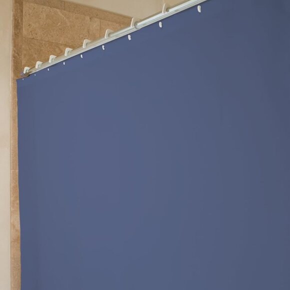 4/$20 - Solid Polyester Shower Liner in Sapphire I 72-in L - Picture 6 of 7